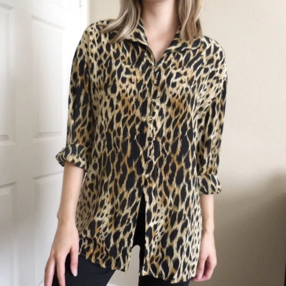 Animal Print Button Down Shirts
